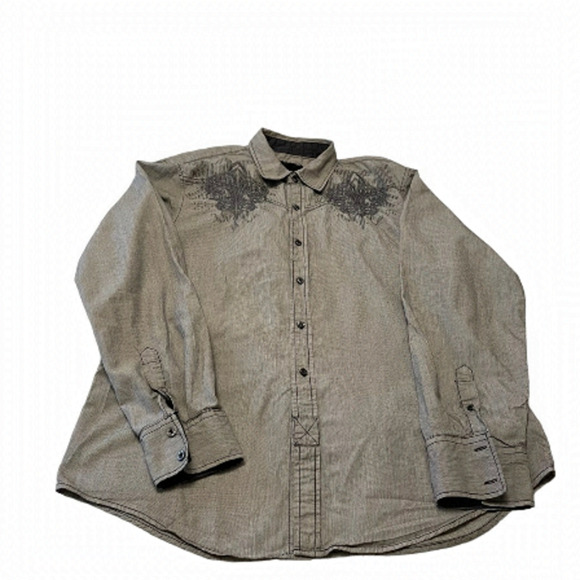 Urban Heritage Mens Long Sleeve Embroidered Shirt - Size XL - Picture 1 of 12